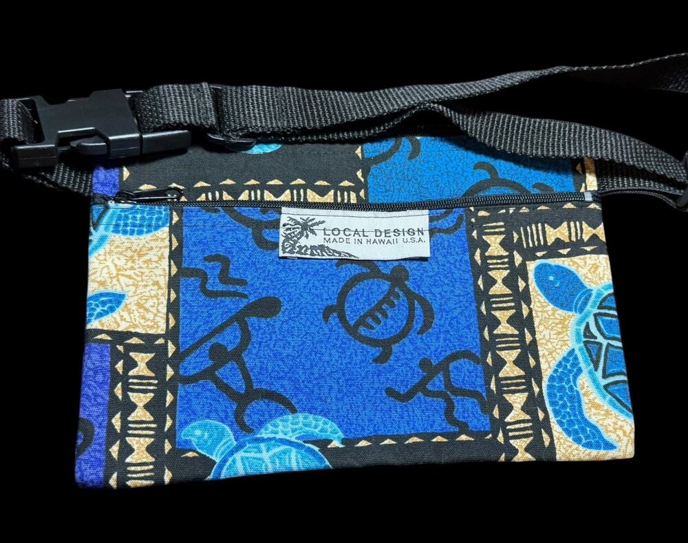 LOCAL DESIGN Hawaiian Sea Turtle Print Travel Money Belt Wallet Pouch Made in